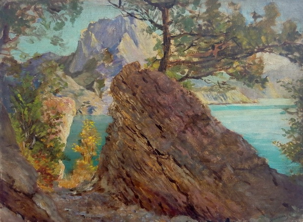 Скалы и море. Вид с тропы Голицына.